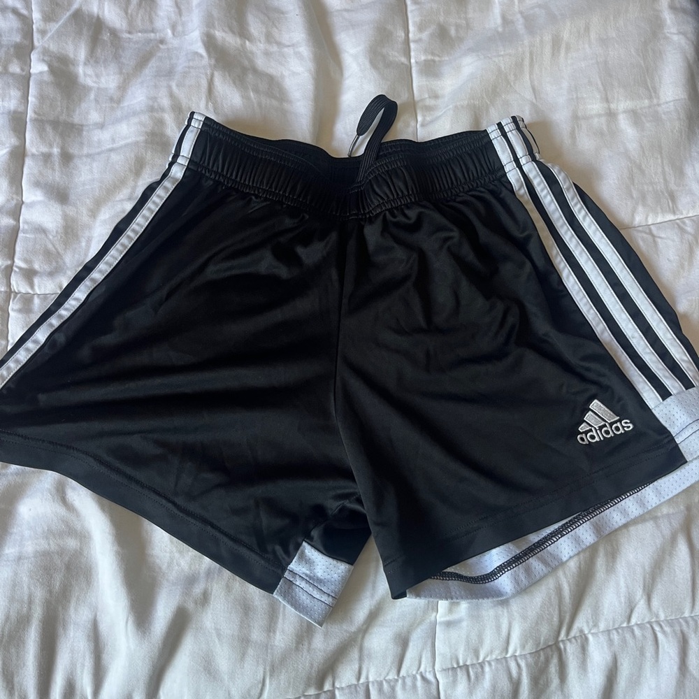 Adidas Black Shorts with White Accents